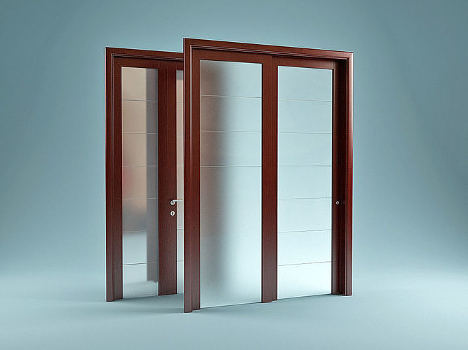 Modern Glass Doors 3D model