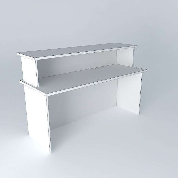 Reception Desk Free 3D model_4