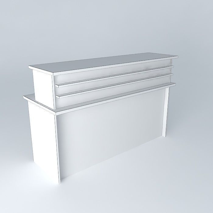 Reception Desk Free 3D model_3