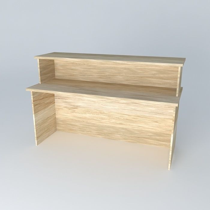 Reception Desk Free 3D model_1