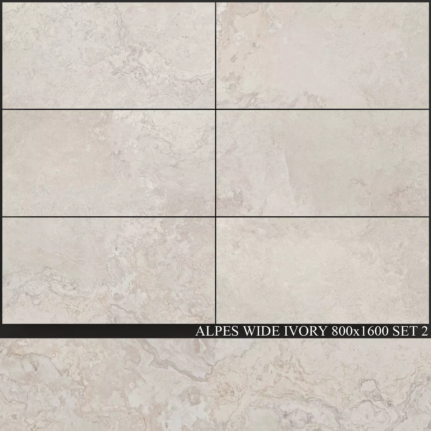 ABK Alpes Wide Ivory 800x1600 Set 2 3D model