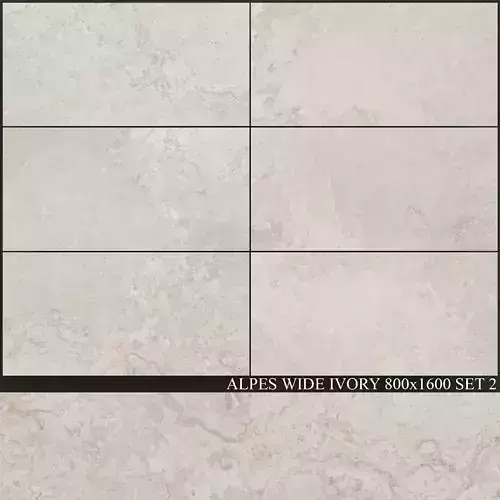 ABK Alpes Wide Ivory 800x1600 Set 2 3D model