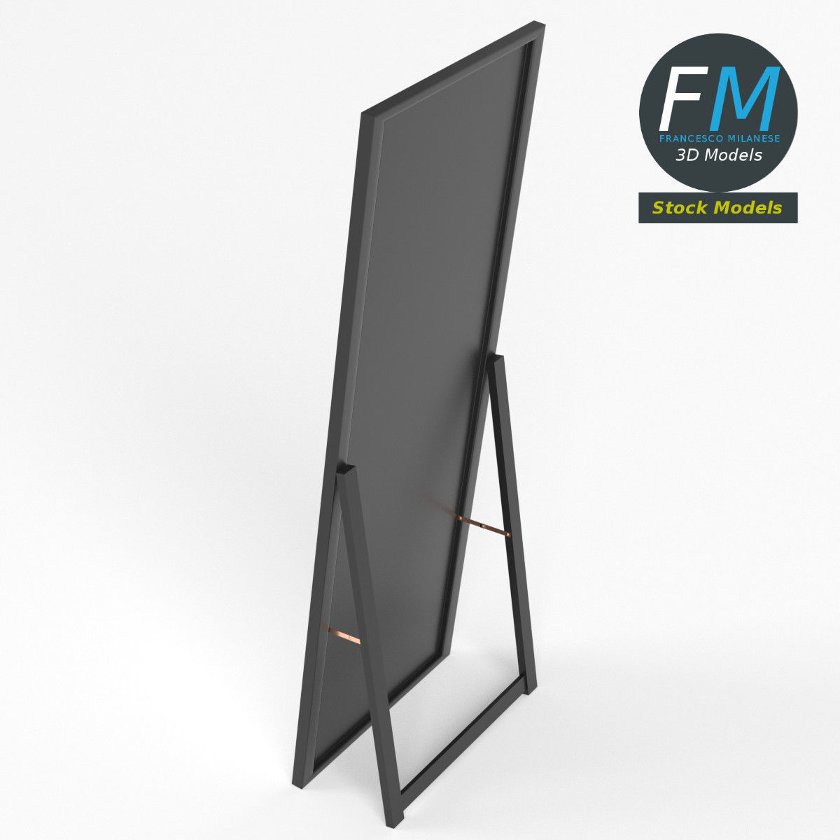 Floor mirror 3D model_2