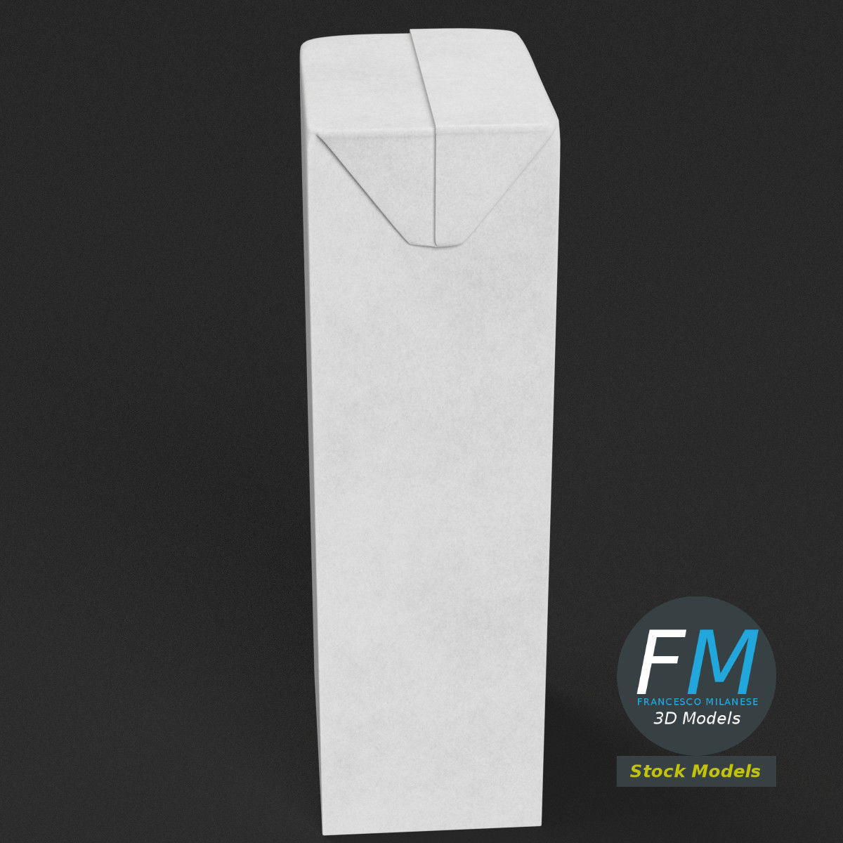Closed drink carton 3D model_2