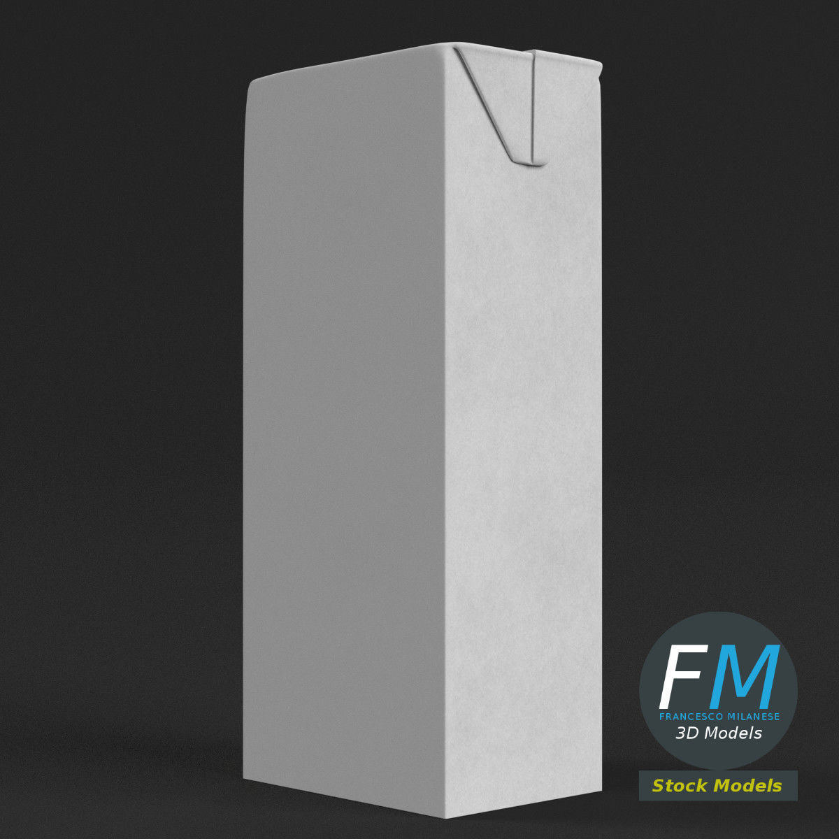 Closed drink carton 3D model_3