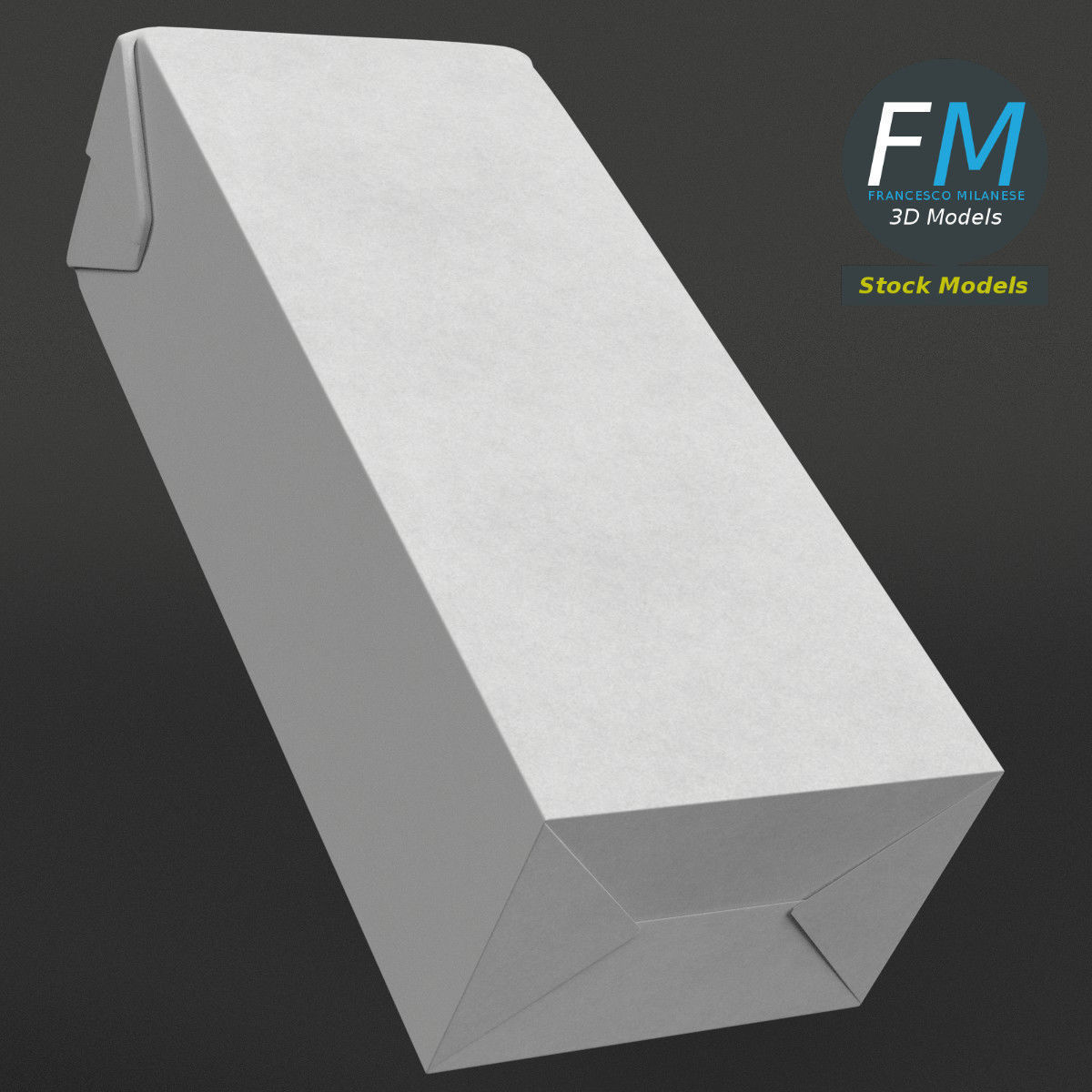 Closed drink carton 3D model_4