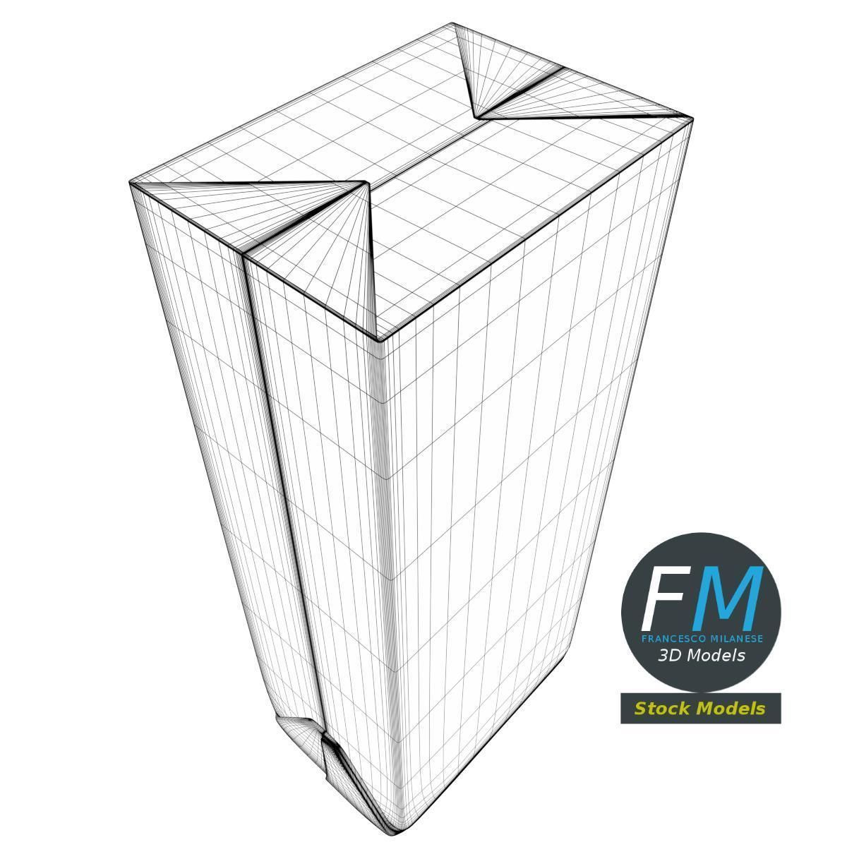 Closed drink carton 3D model_8