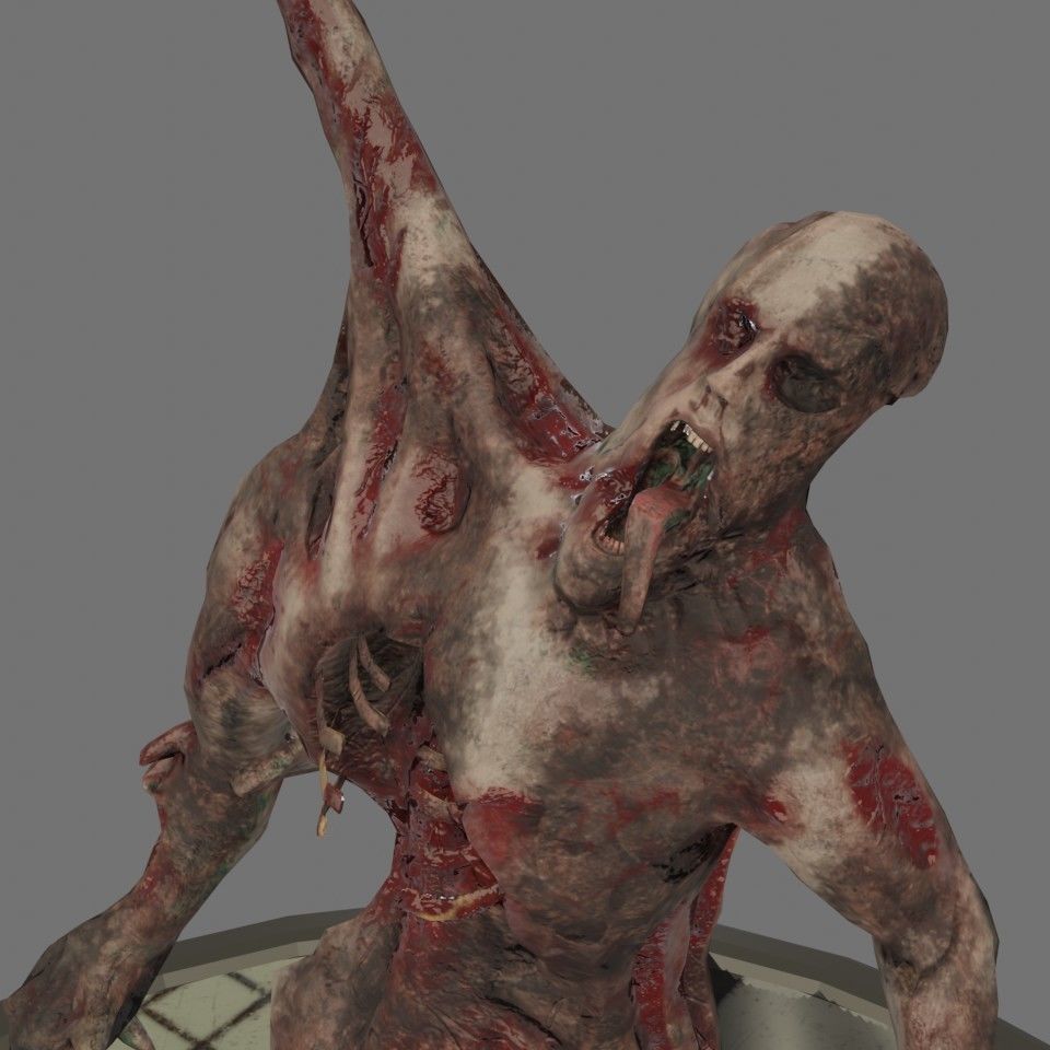 Infected Brute Low-poly 3D model_8