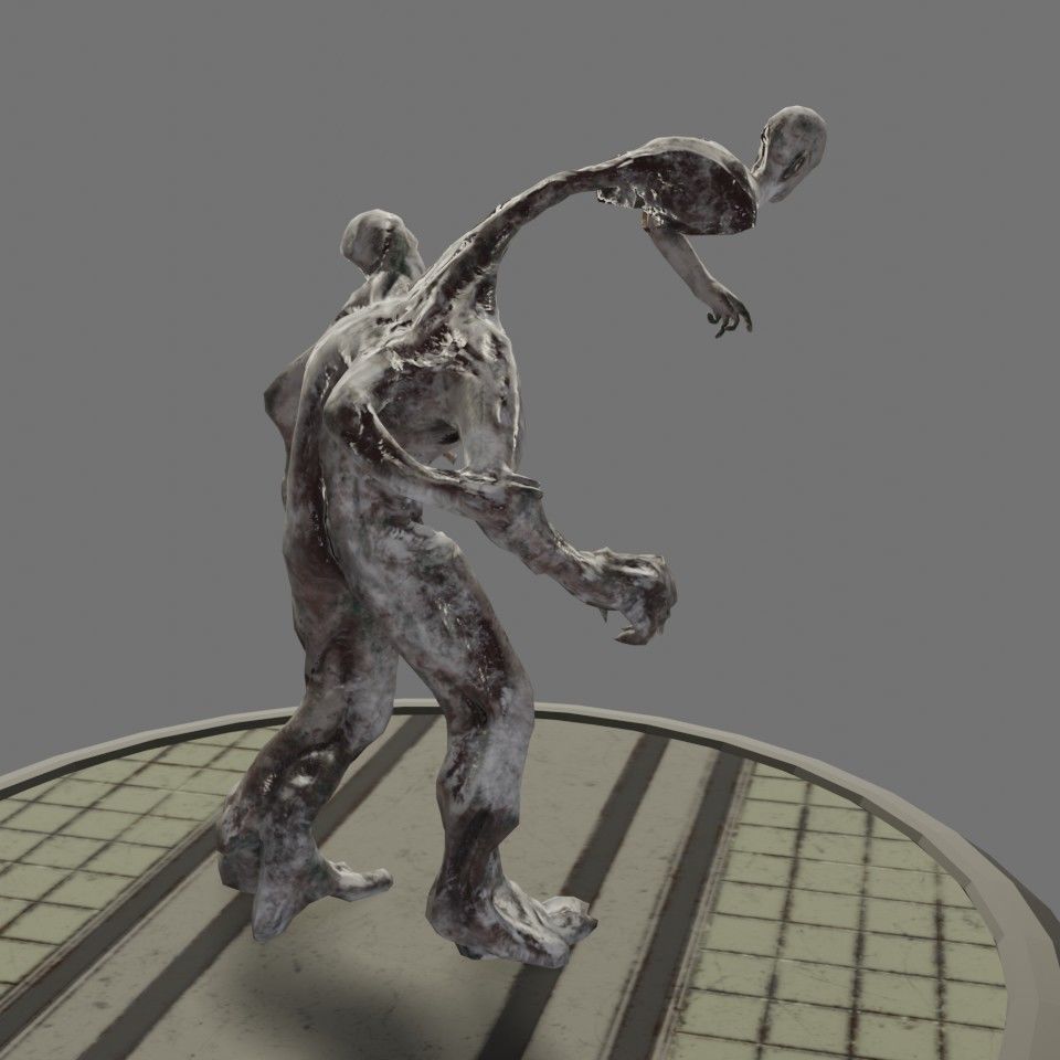 Infected Brute Low-poly 3D model_6