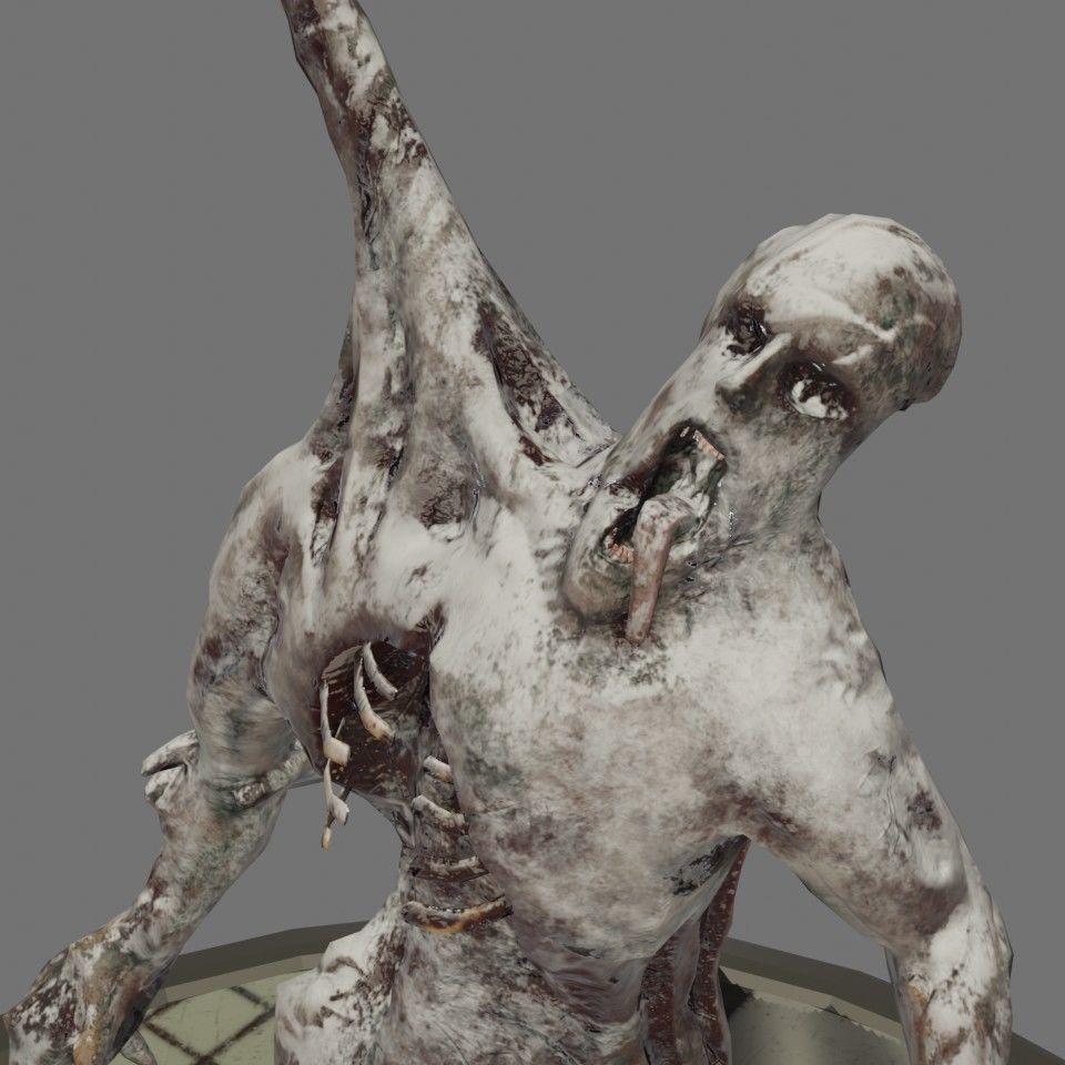 Infected Brute Low-poly 3D model_9