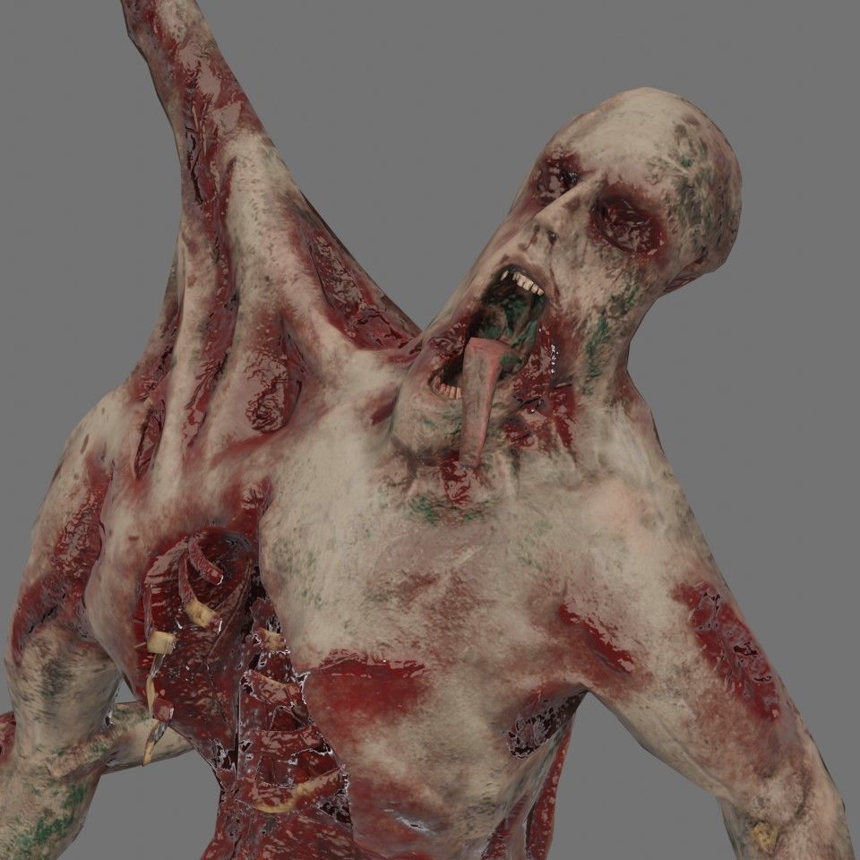 Infected Brute Low-poly 3D model_14