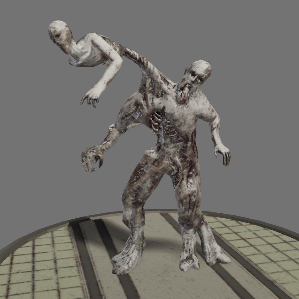 Infected Brute Low-poly 3D model_3