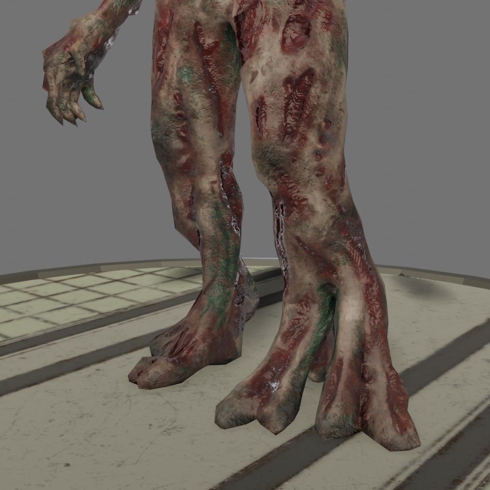 Infected Brute Low-poly 3D model_17