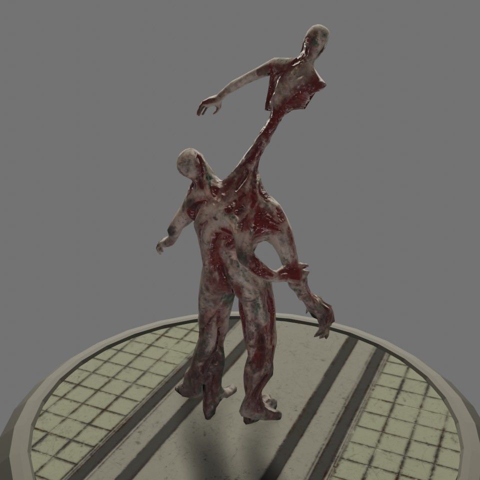 Infected Brute Low-poly 3D model_13