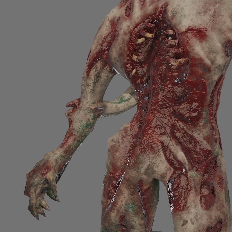 Infected Brute Low-poly 3D model_15