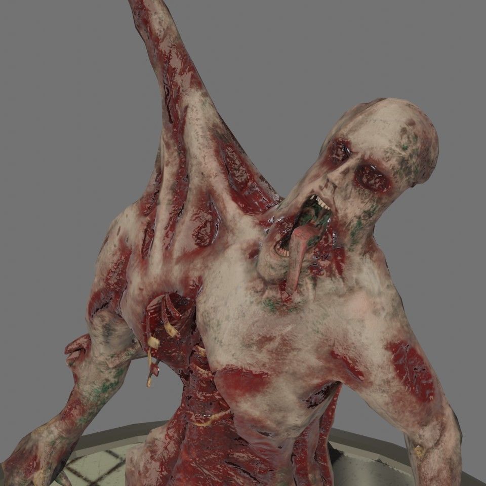 Infected Brute Low-poly 3D model_7