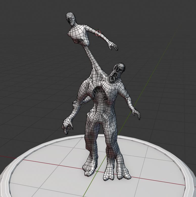 Infected Brute Low-poly 3D model_20