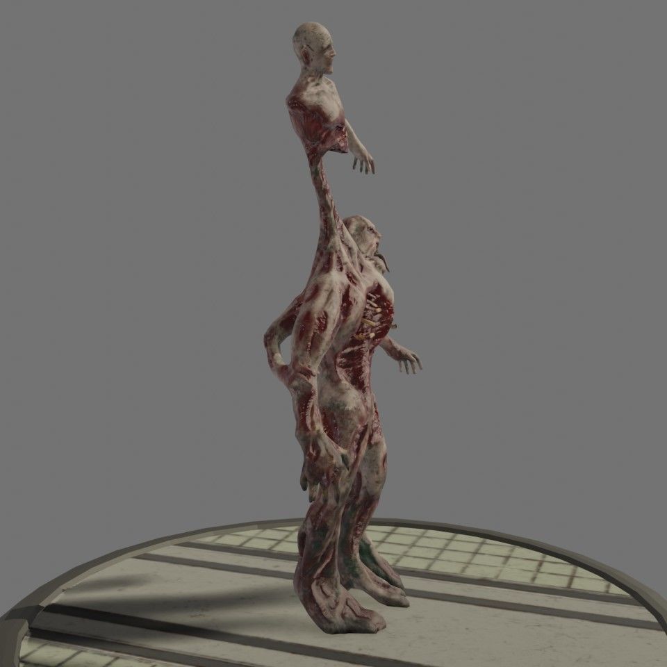 Infected Brute Low-poly 3D model_12