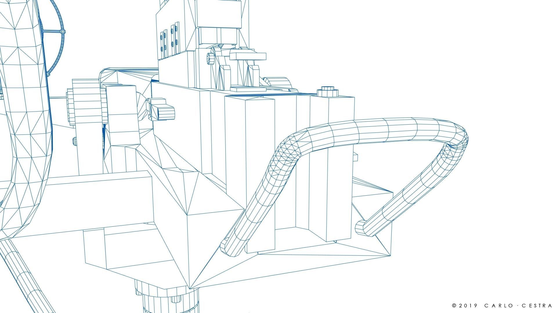 Type 96 - 25mm AT-AA Japanese single gun Low-poly 3D model_36