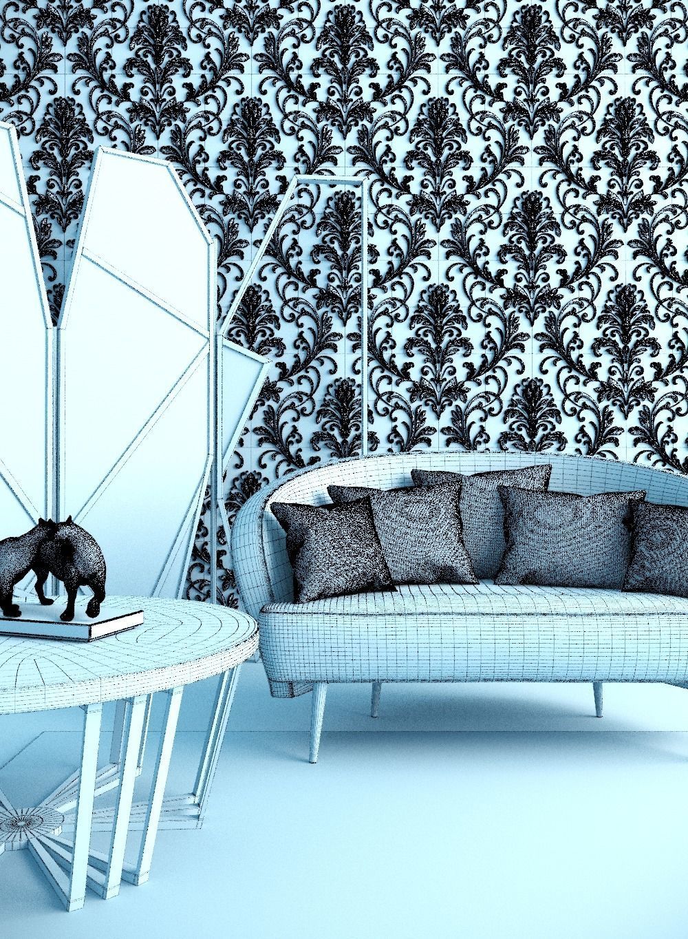 Living Room Angel 3D model_2