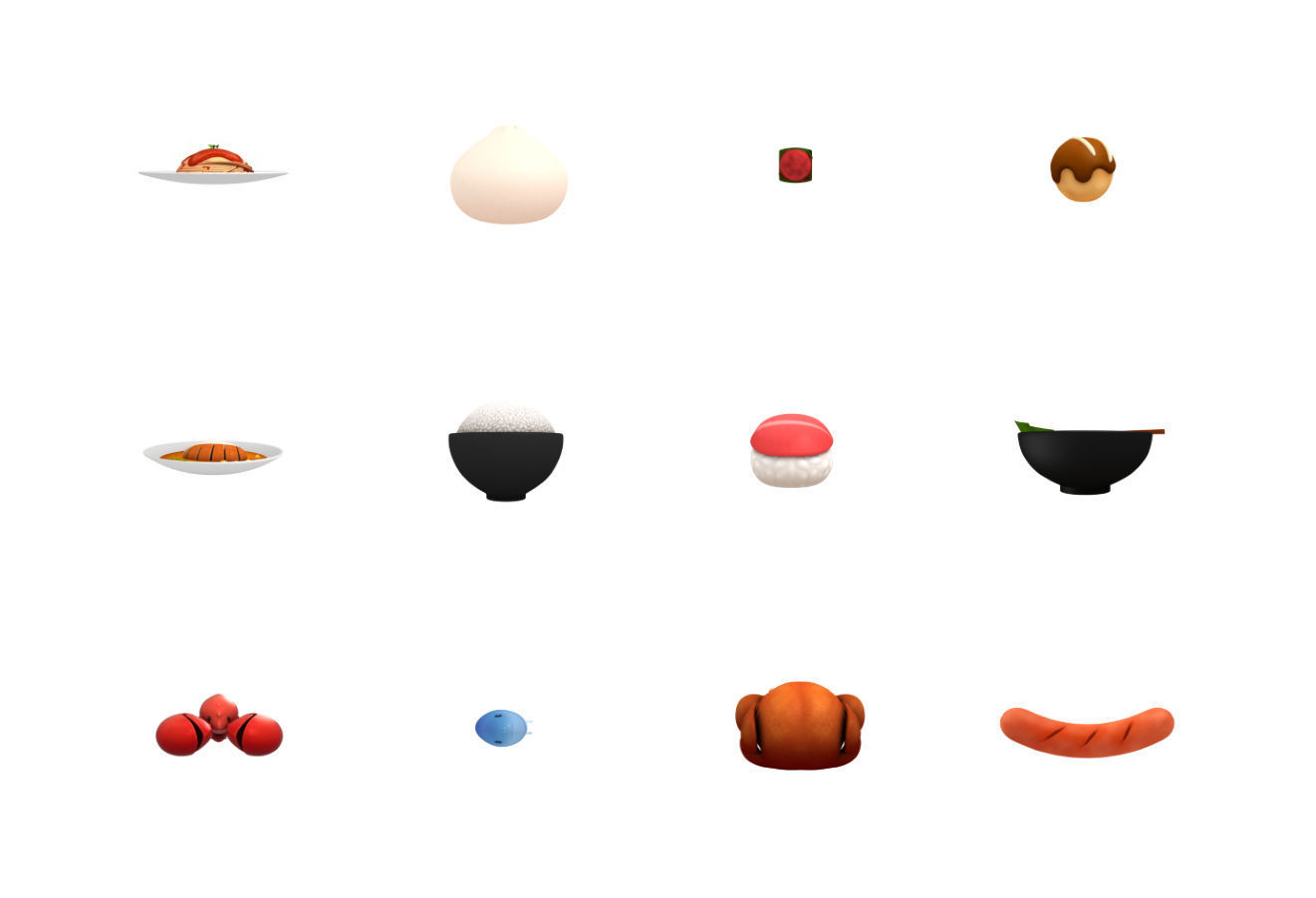 Cartoon Food Pack 2 3D model_16