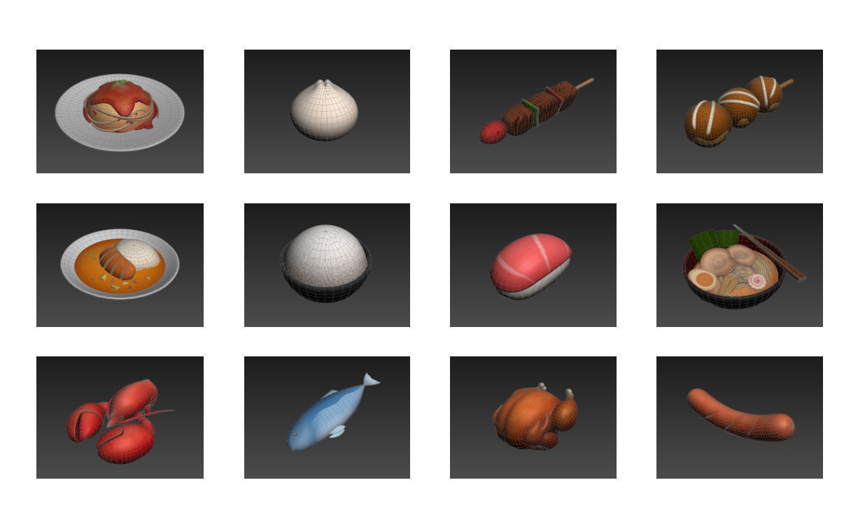 Cartoon Food Pack 2 3D model_19