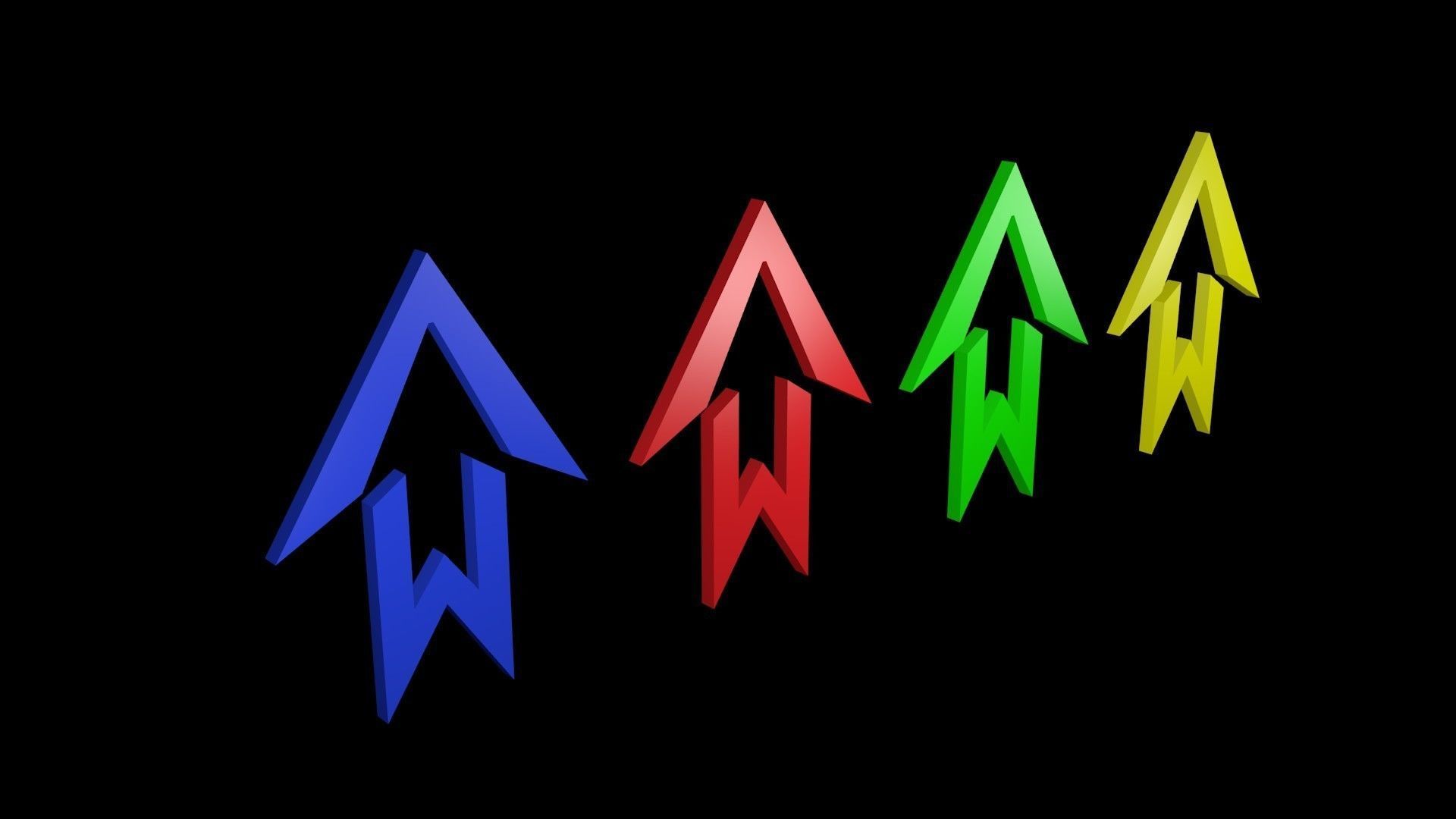 Low poly arrow 37 Low-poly 3D model_3