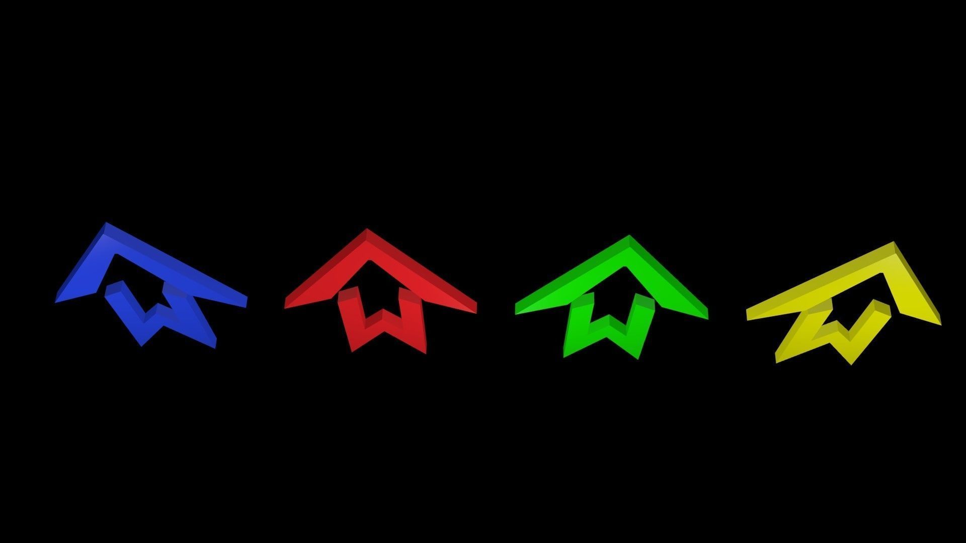 Low poly arrow 37 Low-poly 3D model_8