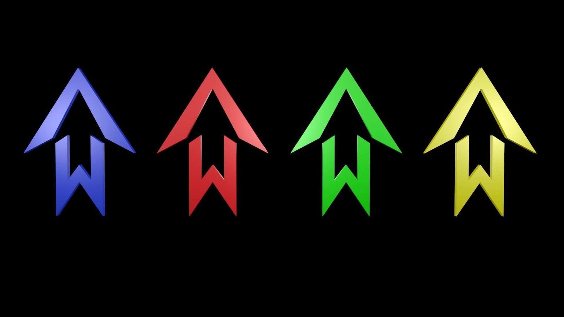 Low poly arrow 37 Low-poly 3D model_1