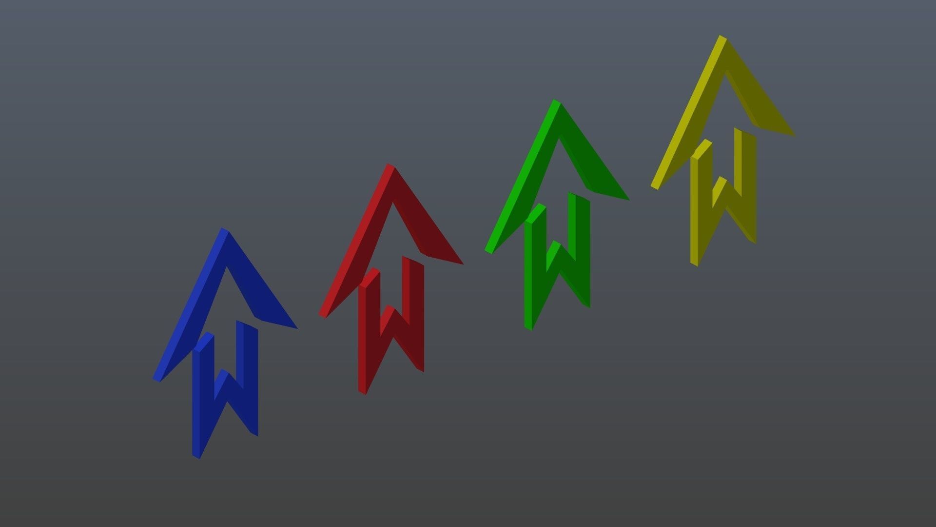 Low poly arrow 37 Low-poly 3D model_5