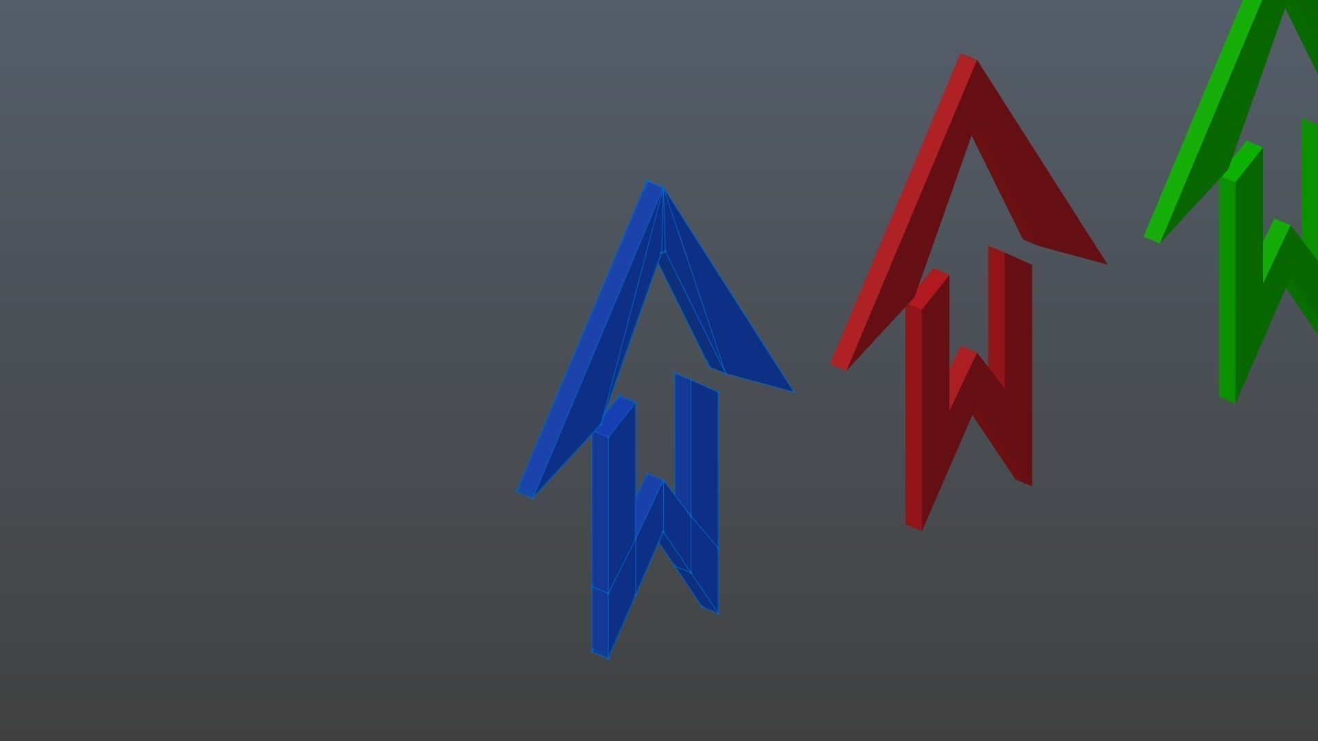 Low poly arrow 37 Low-poly 3D model_9