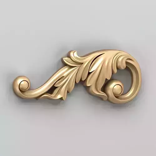 Carved decor corner 011 3D model