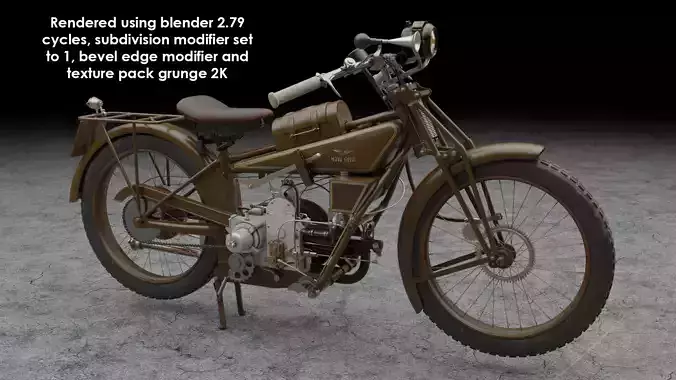 1922 Motoguzzi normale 500 3D model