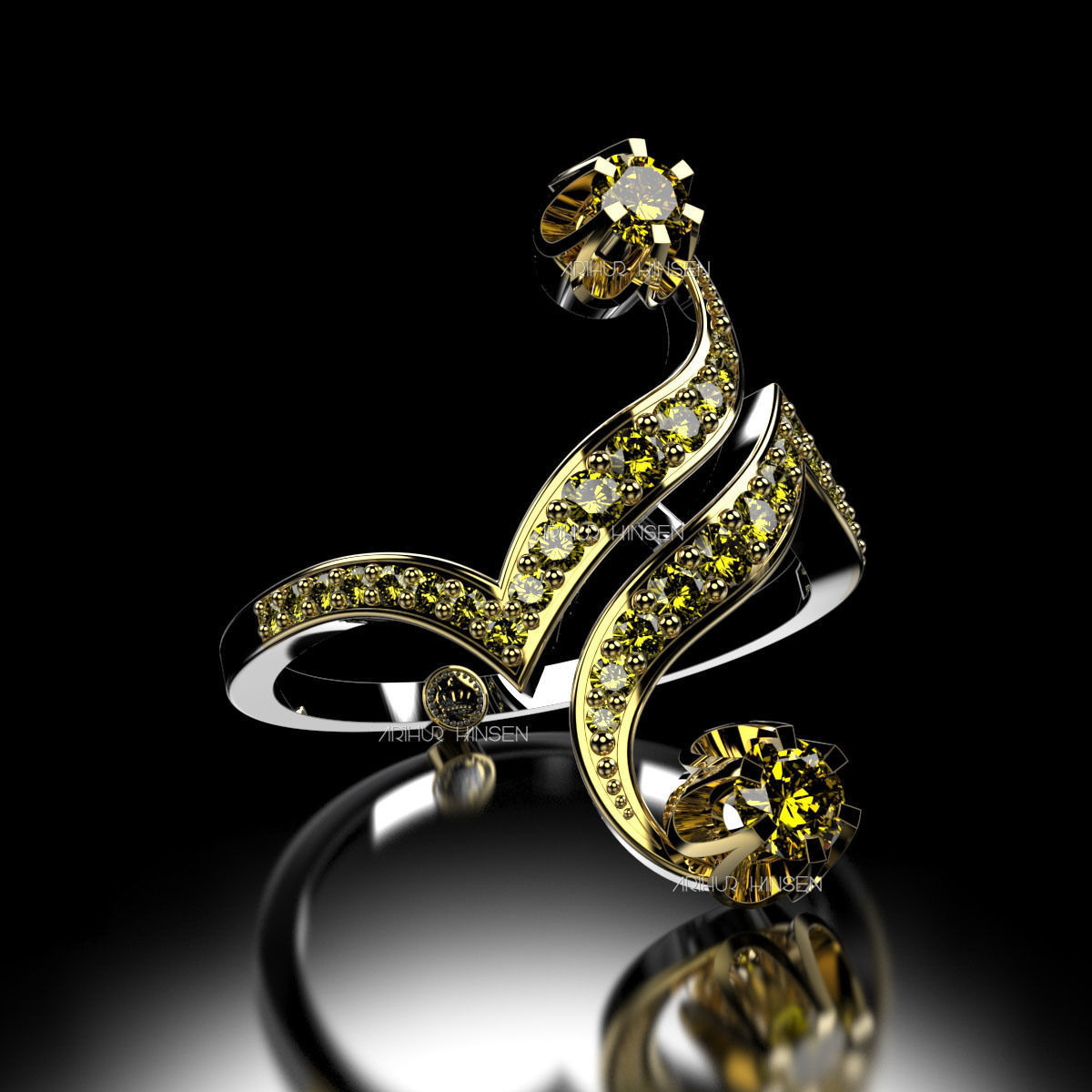 Antique DGNL Ring 3D print model_1