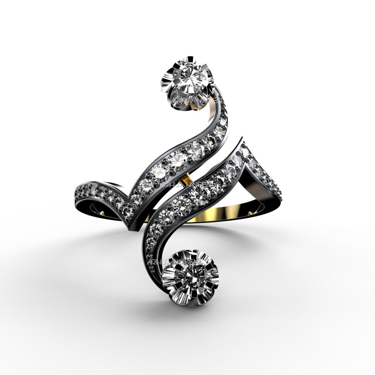 Antique DGNL Ring 3D print model_4