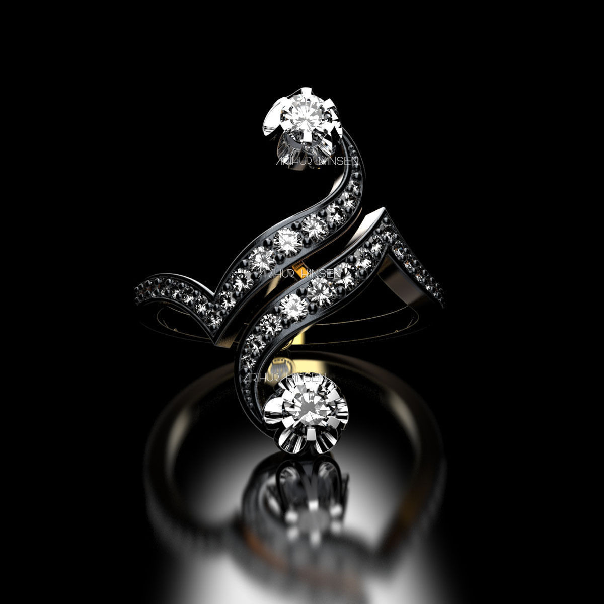 Antique DGNL Ring 3D print model_5