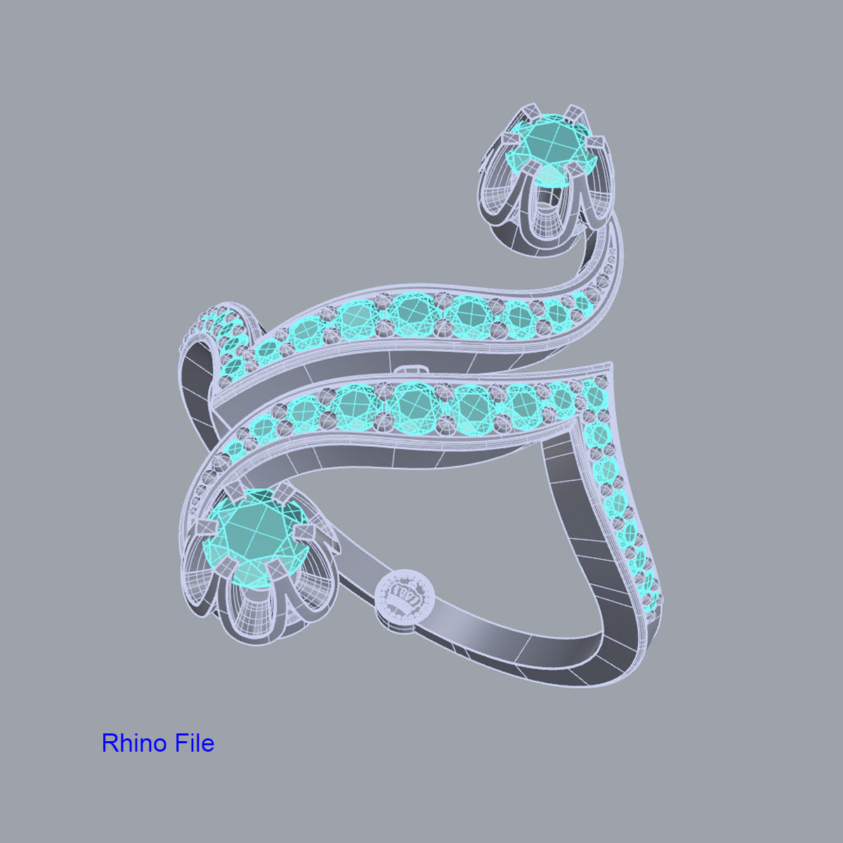 Antique DGNL Ring 3D print model_9