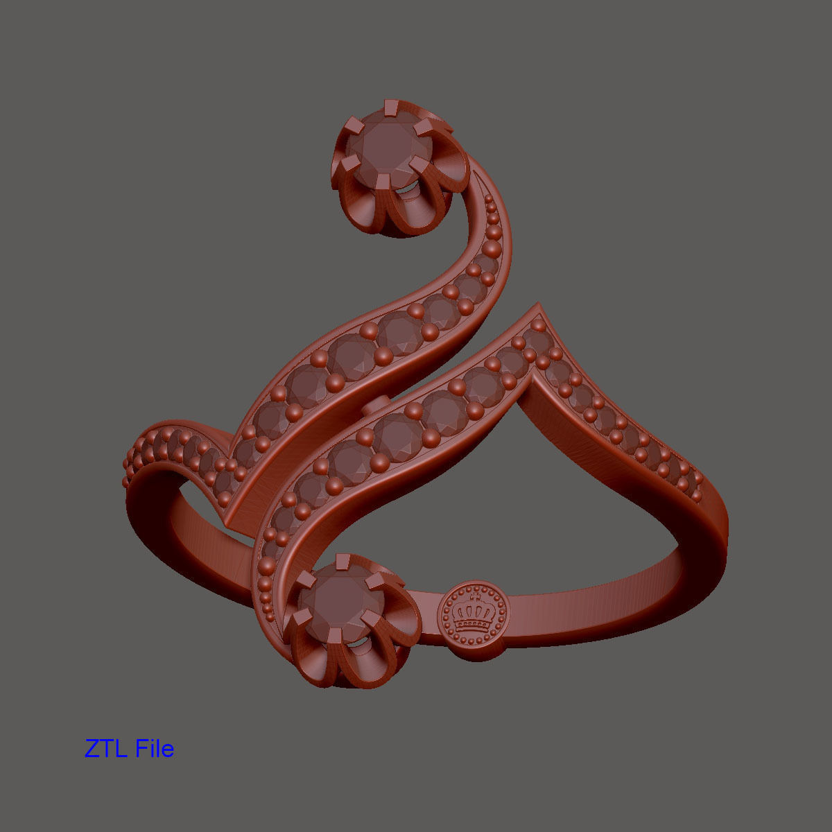 Antique DGNL Ring 3D print model_8