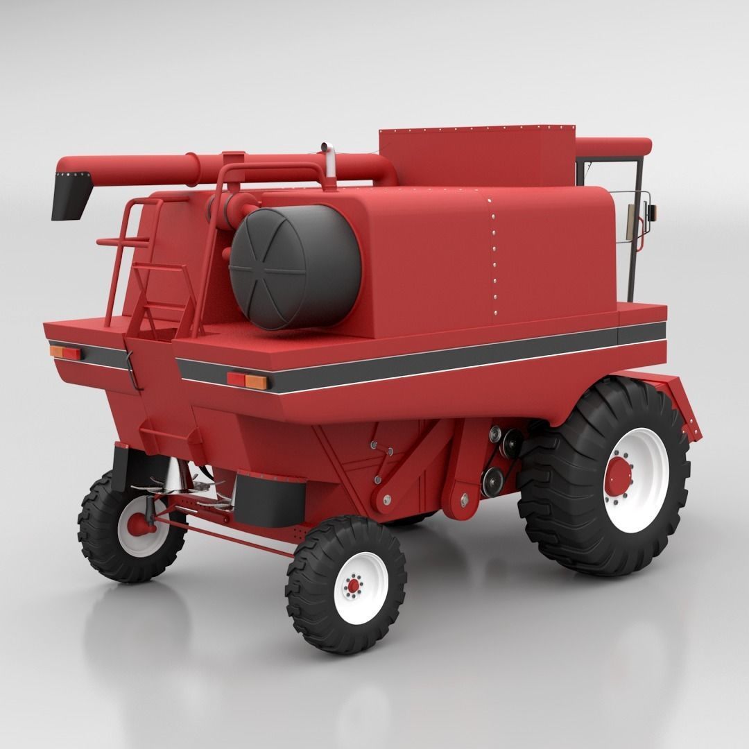 Combine Harvester 3D model_2