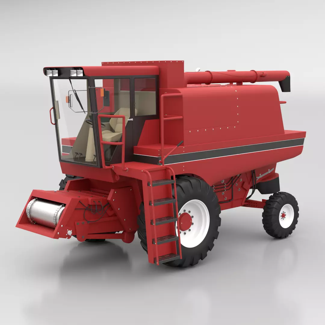 Combine Harvester 3D model_0