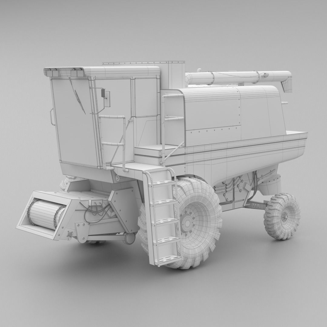 Combine Harvester 3D model_1