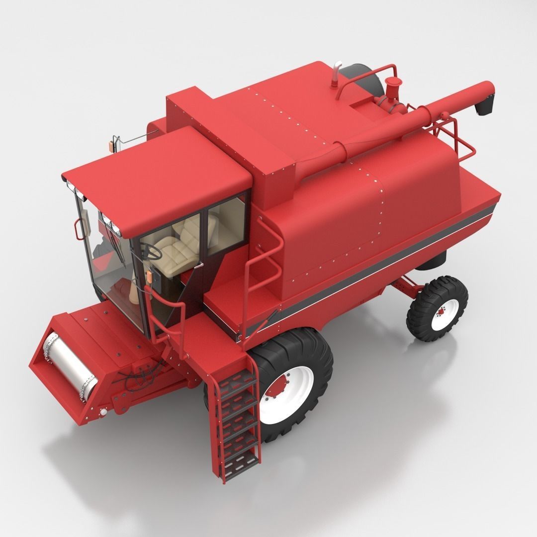 Combine Harvester 3D model_4
