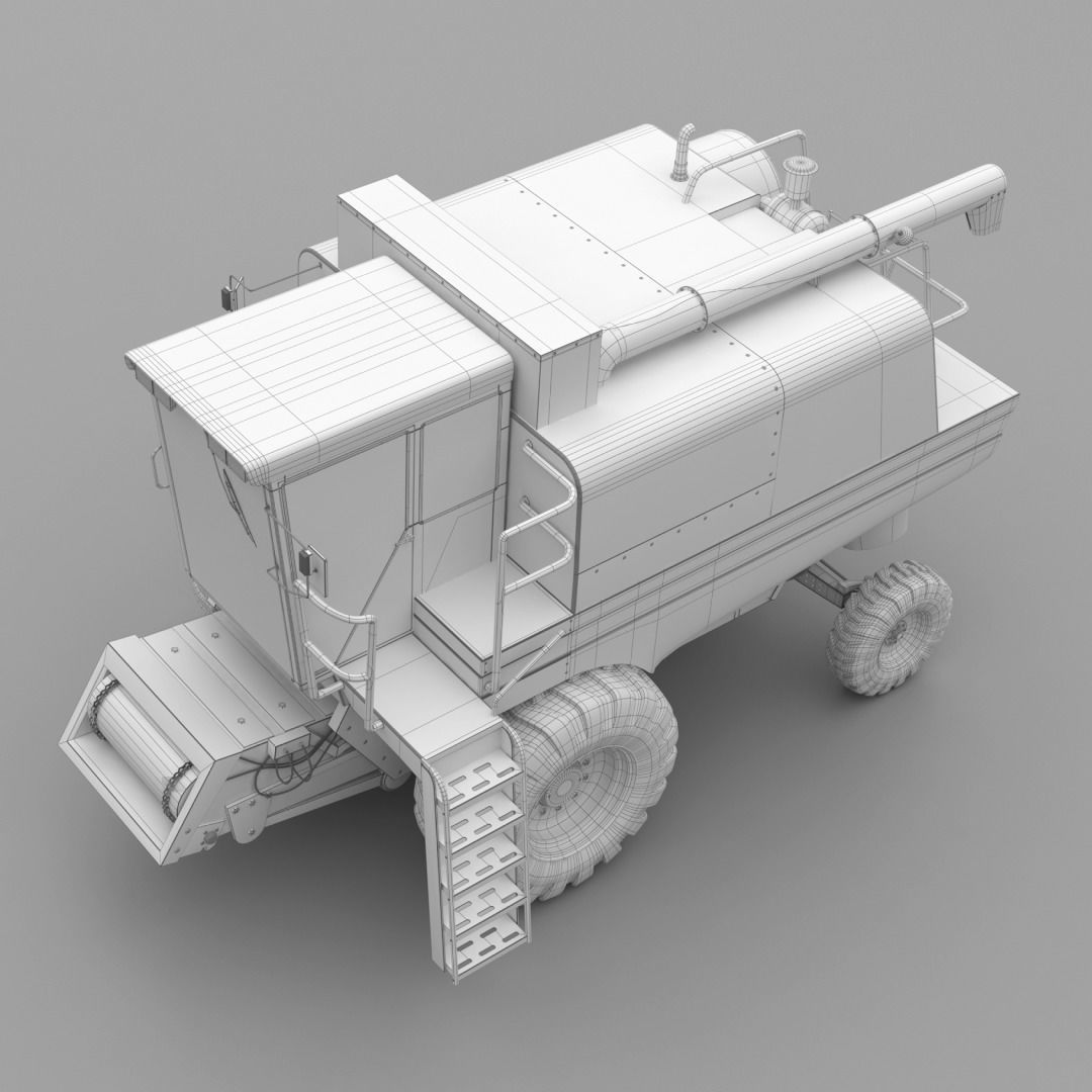 Combine Harvester 3D model_5