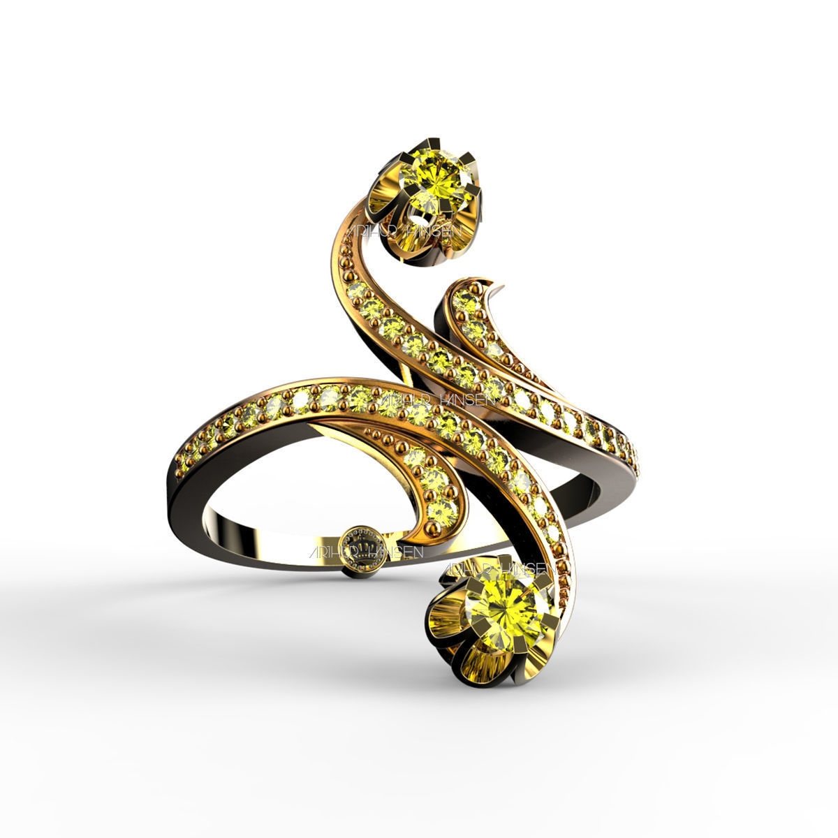 Antique TDM Ring 3D print model_3