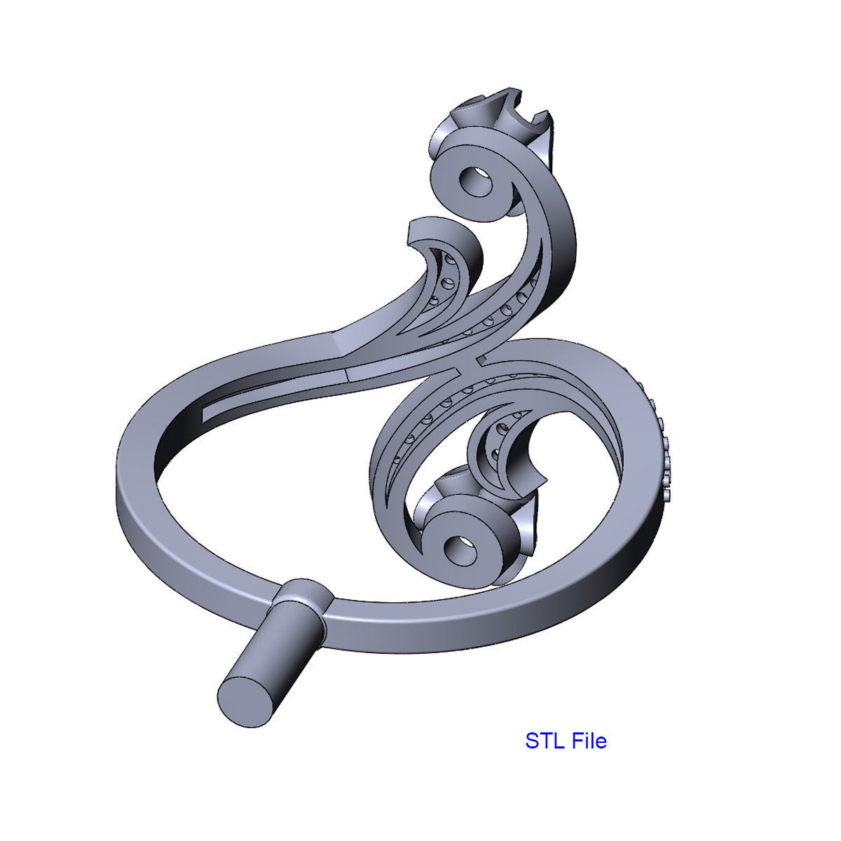 Antique TDM Ring 3D print model_8