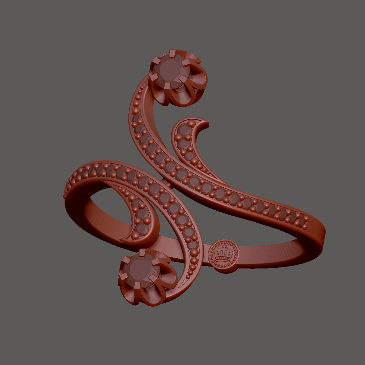 Antique TDM Ring 3D print model_10