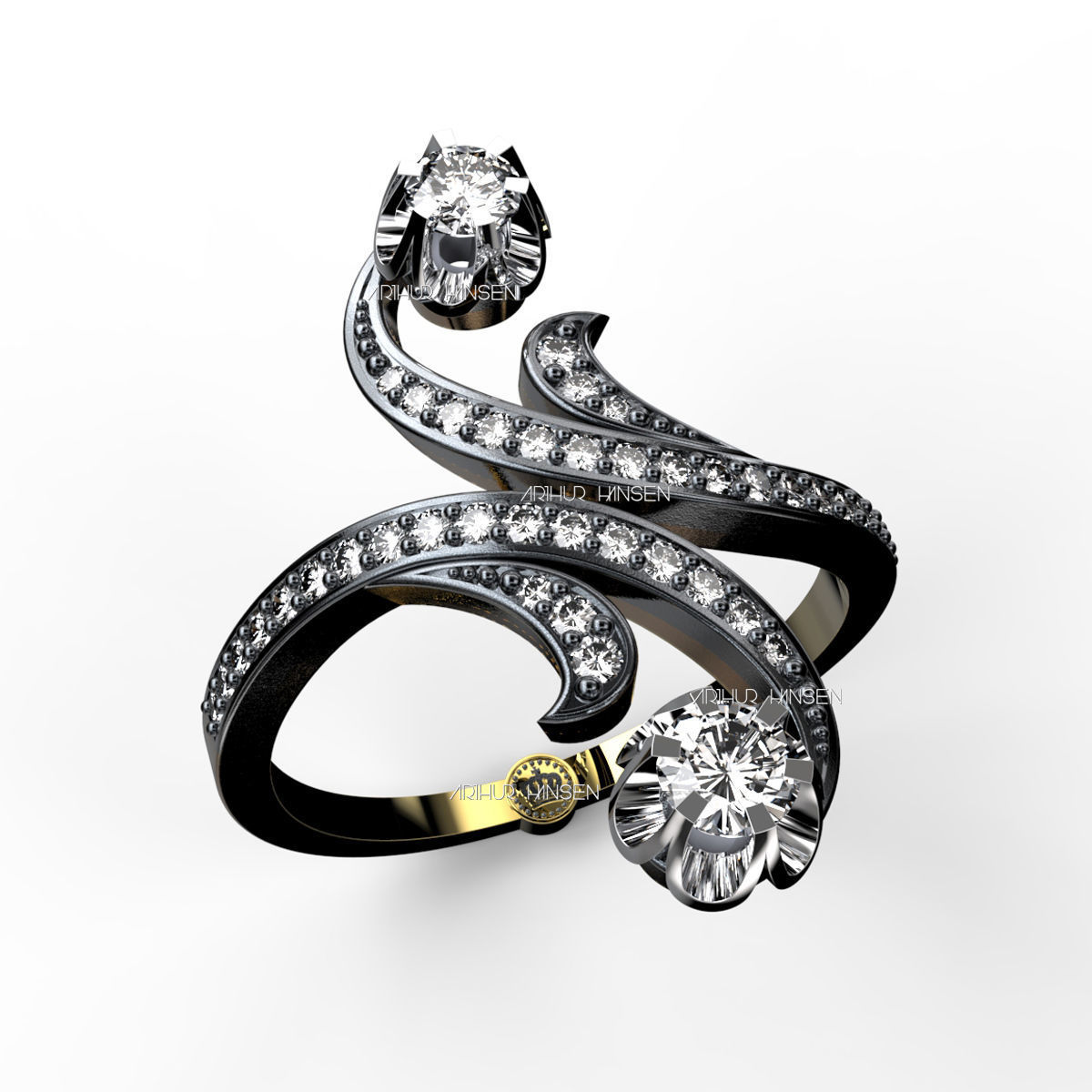 Antique TDM Ring 3D print model_1