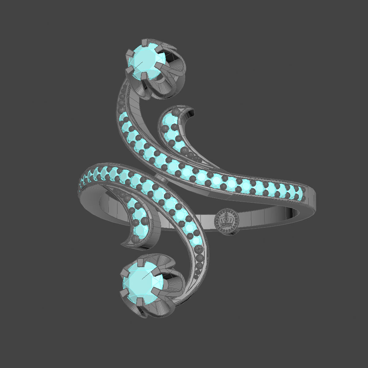 Antique TDM Ring 3D print model_7