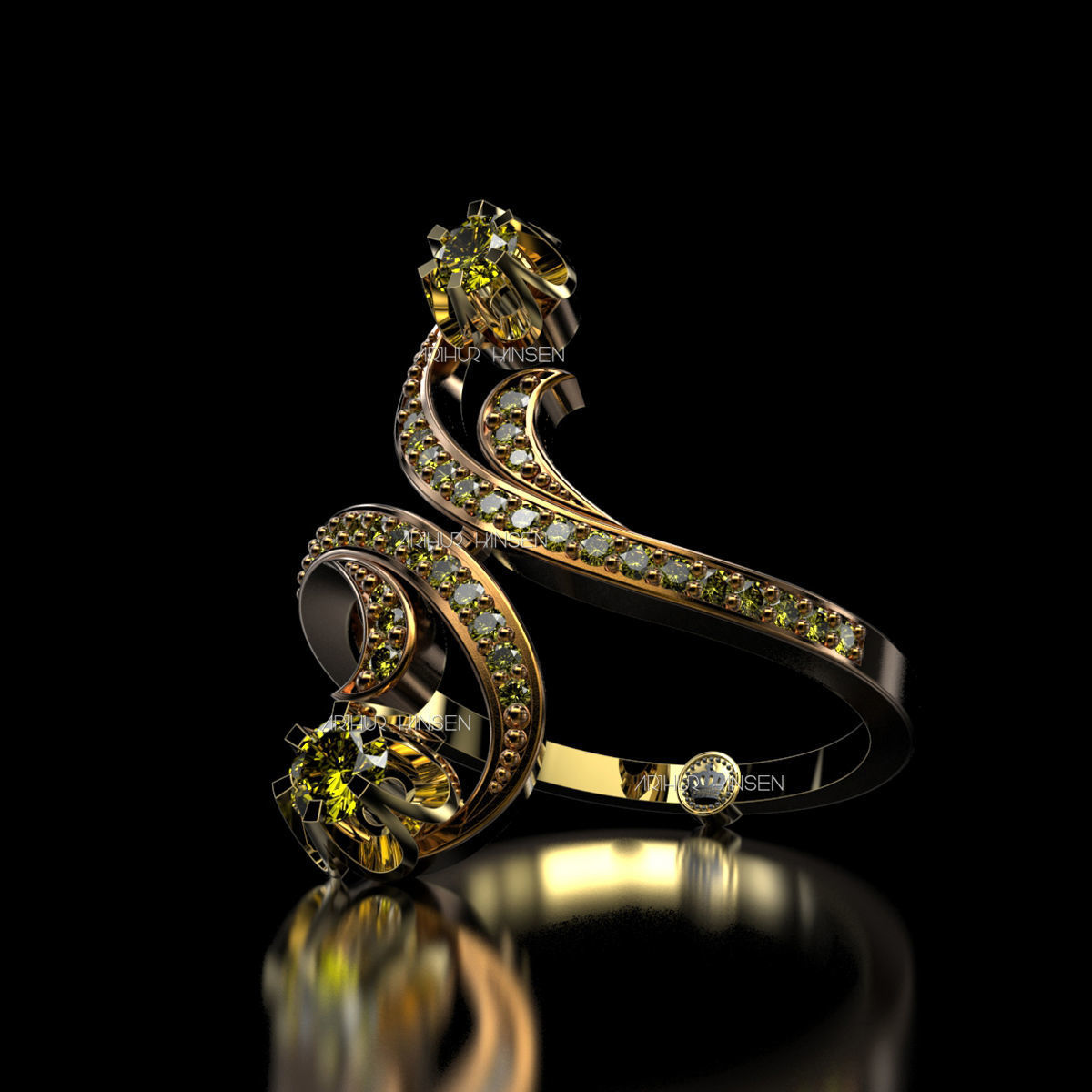 Antique TDM Ring 3D print model_2