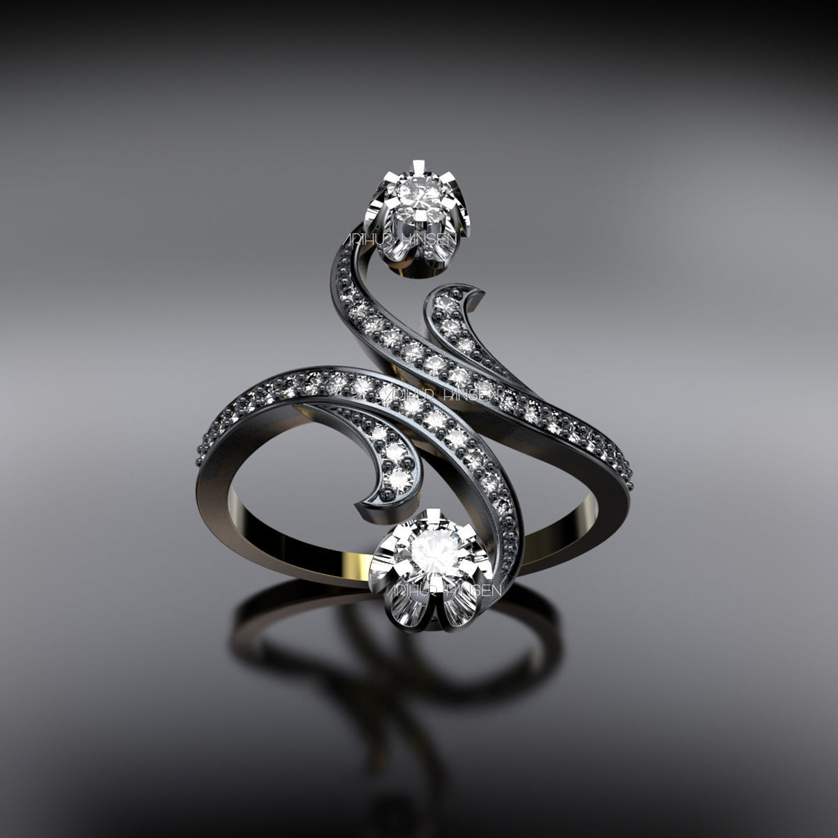 Antique TDM Ring 3D print model_5